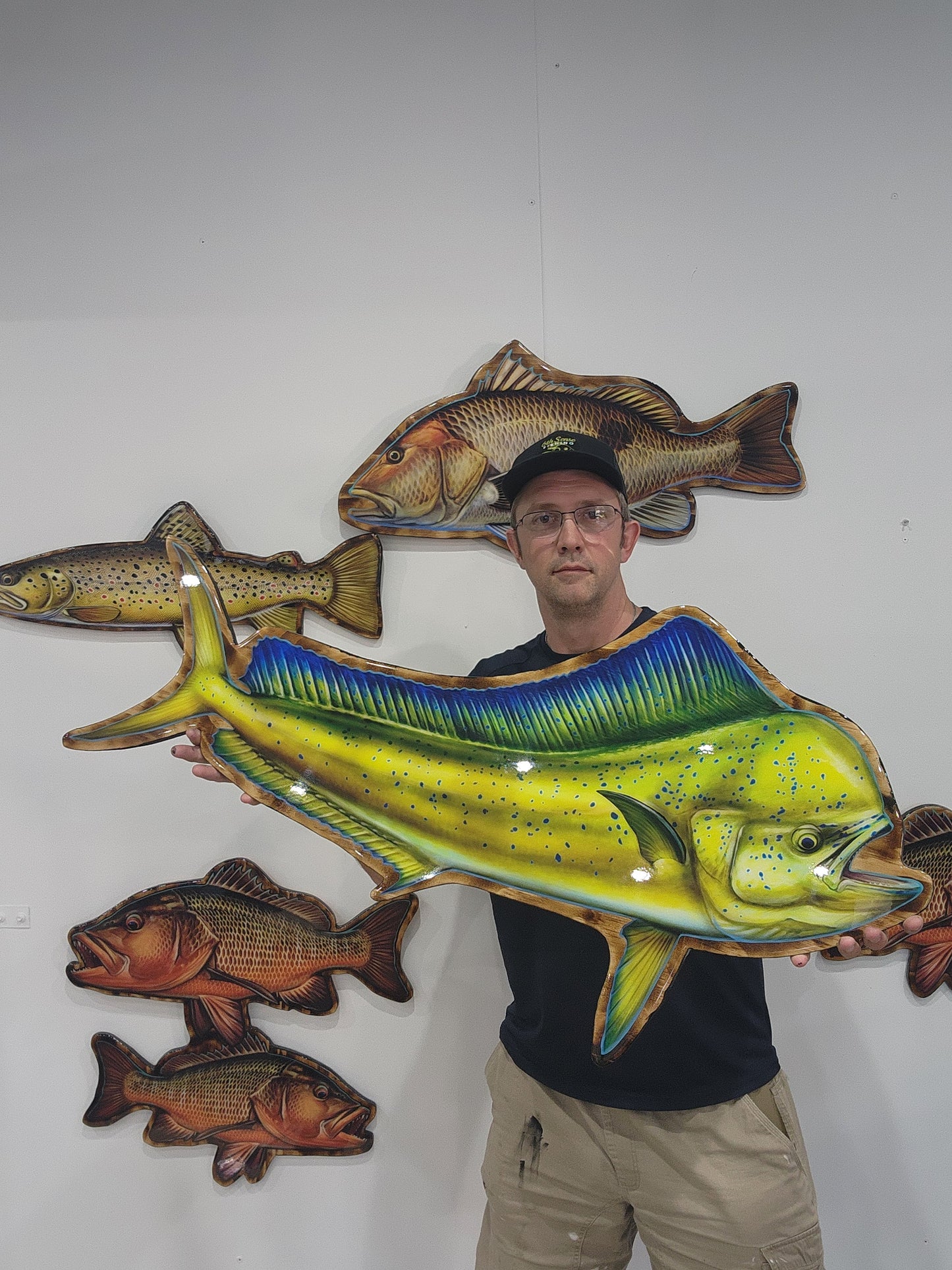 Mahi Mahi Bull Print mount 100cm