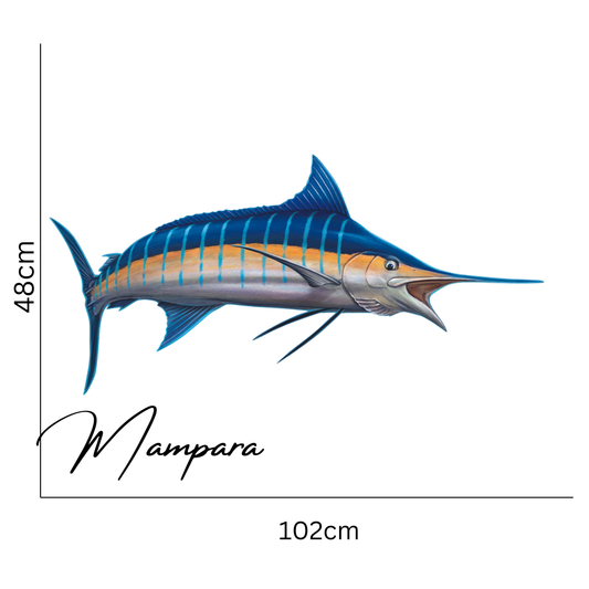 Blue Marlin Leaping Print mount 100cm