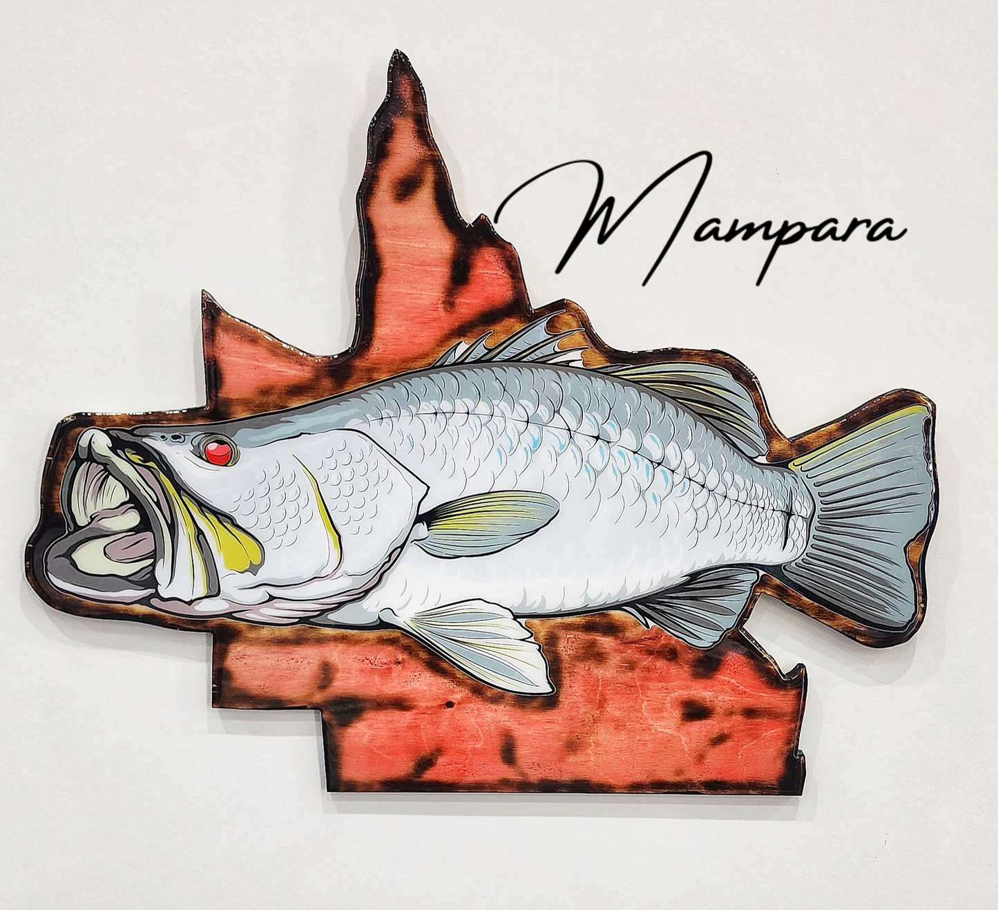 Barra on QLD Print mount 70cm in length (Left Facing)