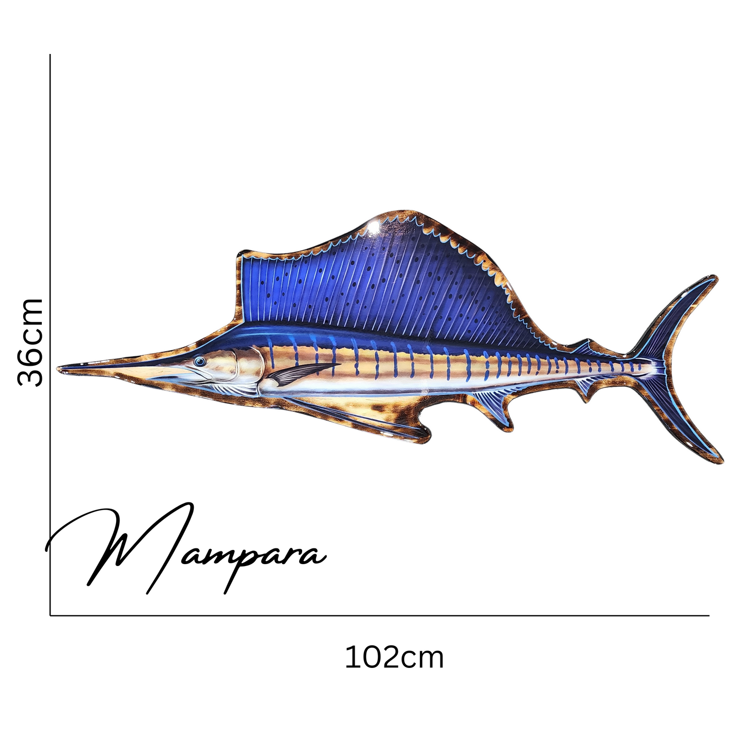 Sailfish Print mount 100cm in length