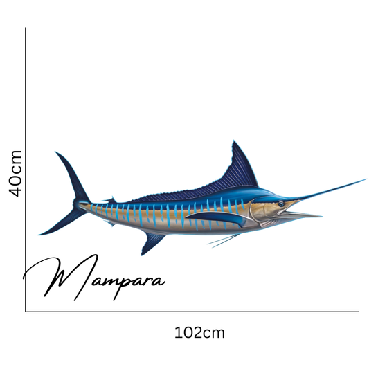 Striped Marlin Side profile mount 100cm