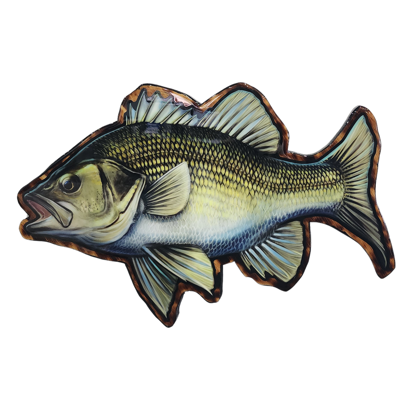 Aussie Bass Print mount left facing