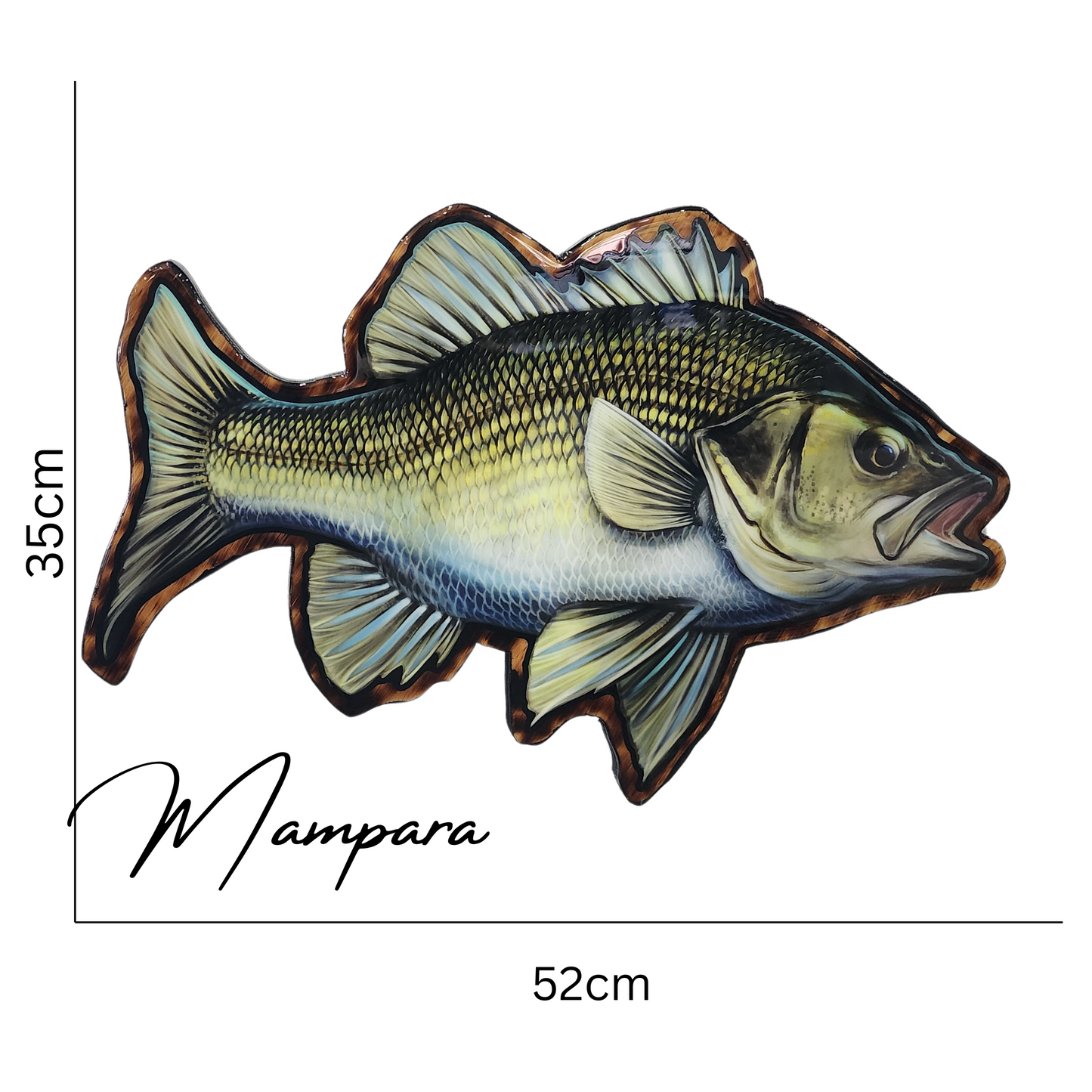 Aussie Bass Print mount right facing