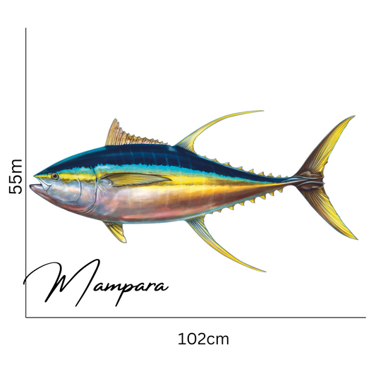 Yellowfin Tuna Print mount 100cm