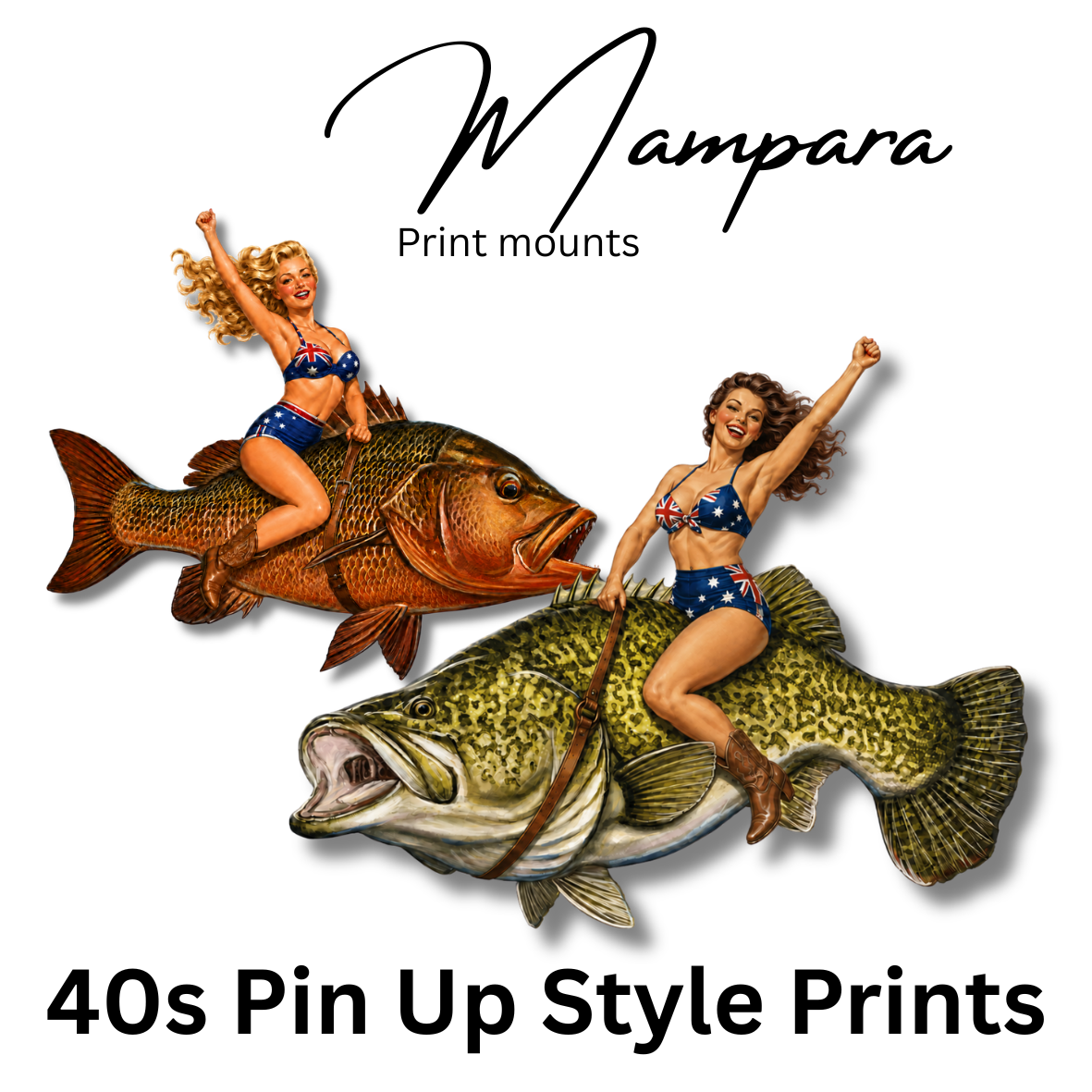 Shop  40s Style Pin Up Print mounts