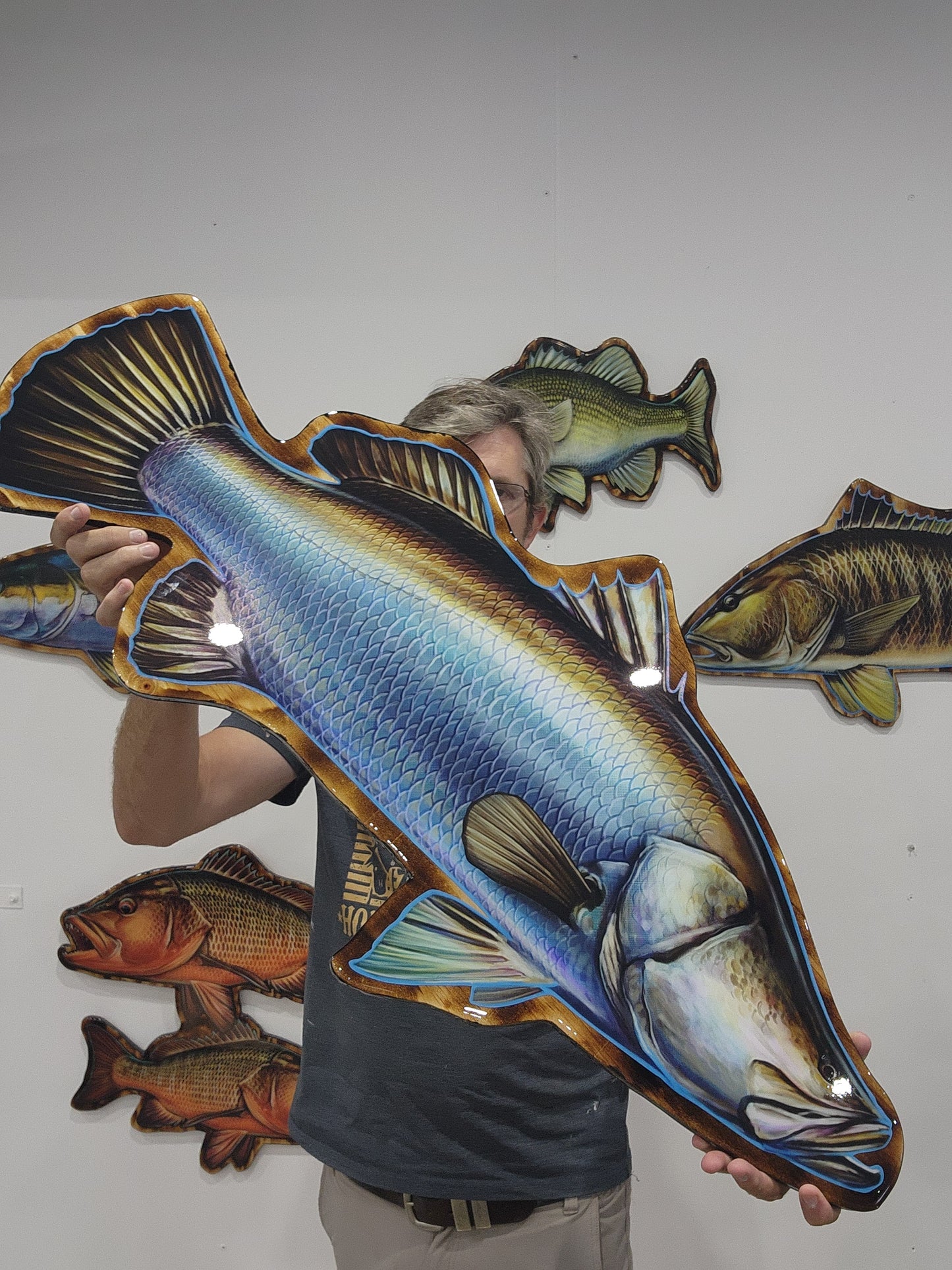 Barramundi Realistic design Print mount 100cm in length