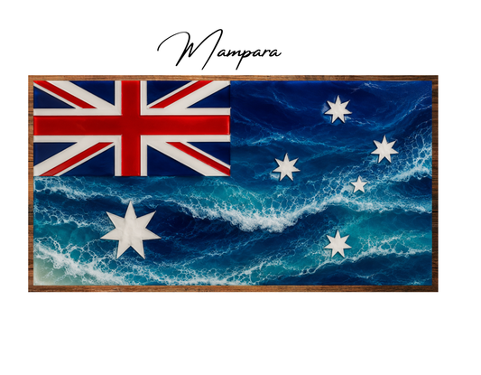 Aussie Flag Coastal Surf print mount 70cm