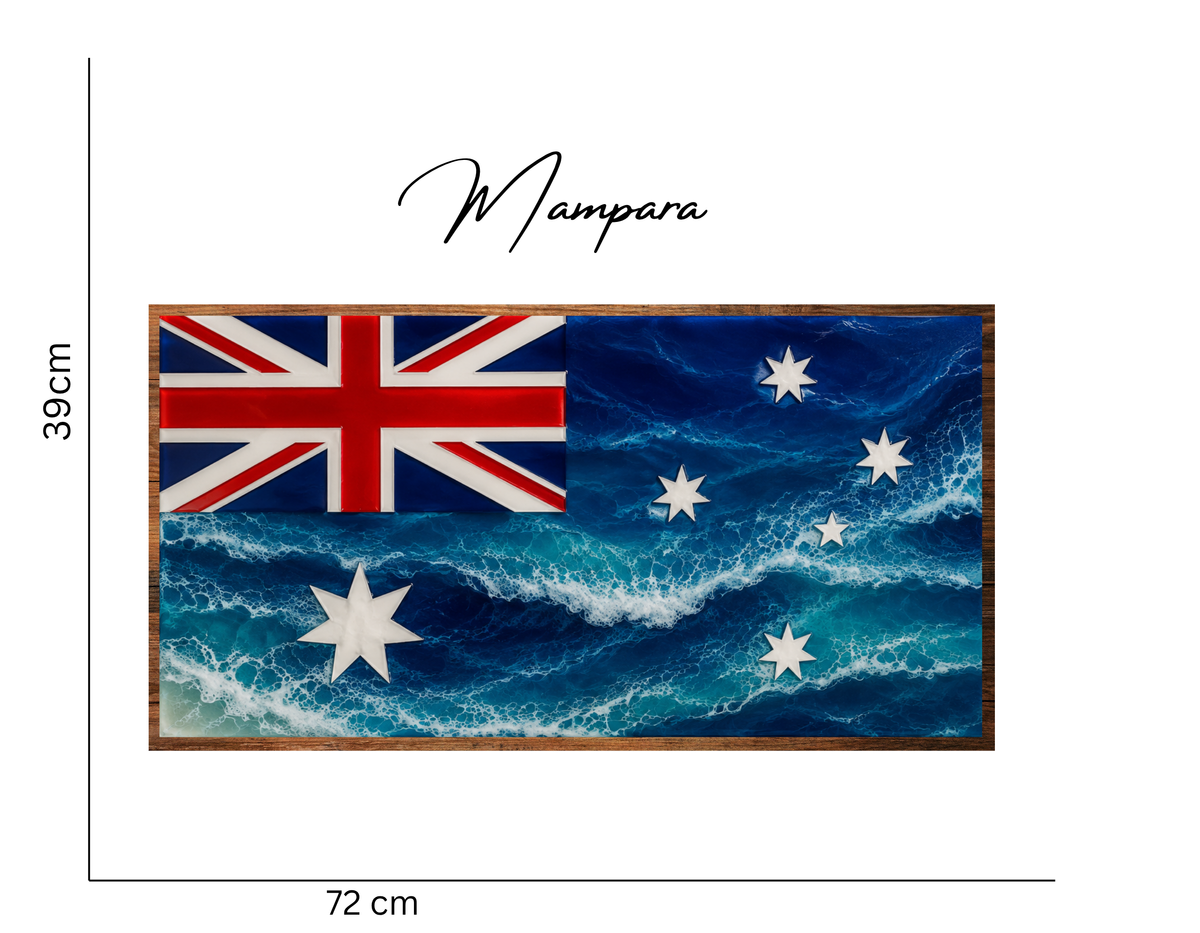 Aussie Flag Coastal Surf print mount 70cm