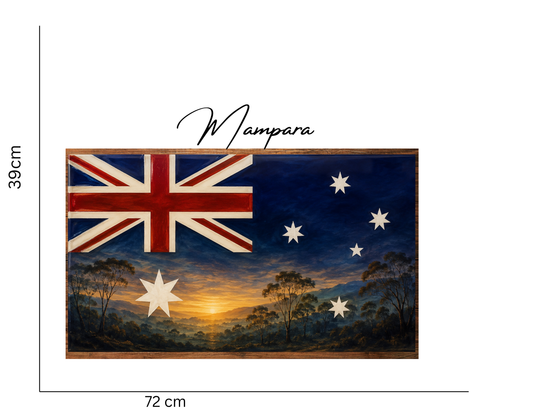 Aussie Flag Landscape Valley Forest print mount 70cm