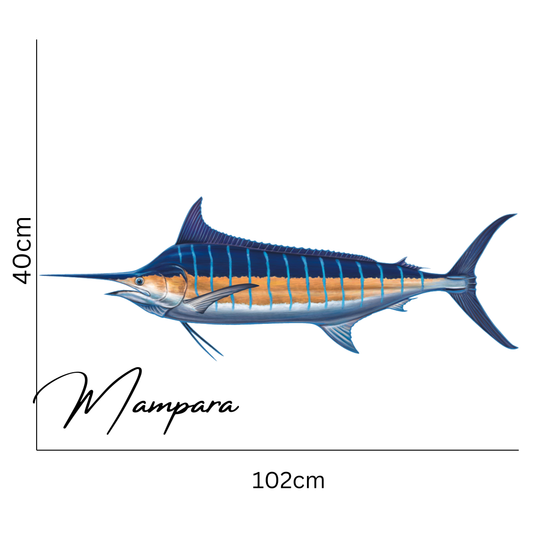 Blue Marlin Side profile mount 100cm