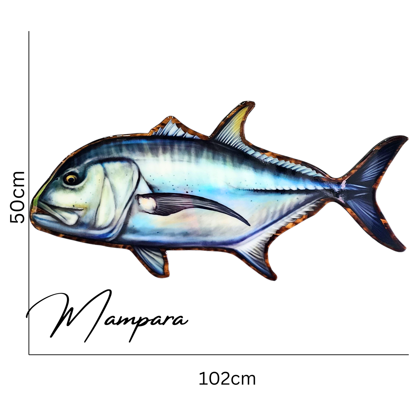 Giant trevally (GT) Print mount 100cm in length