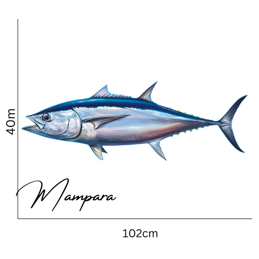 Longtail Tuna Print mount 100cm