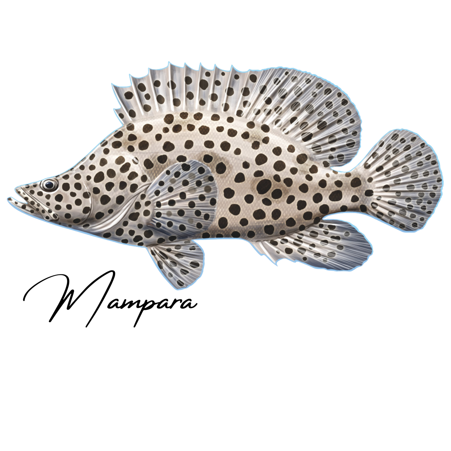 Barramundi Cod 60cm Print Mount