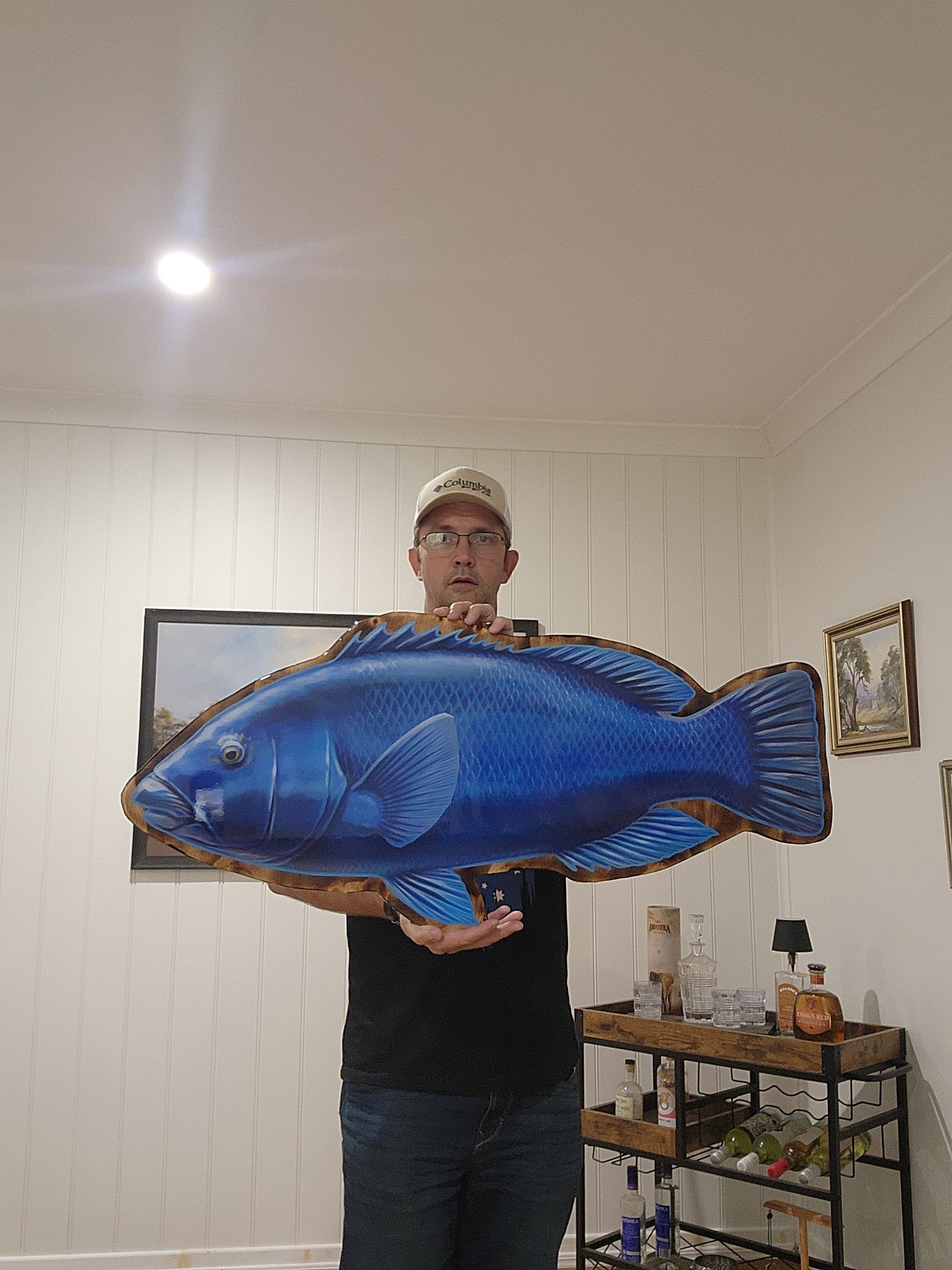 Blue Grouper Print mount 100cm in length