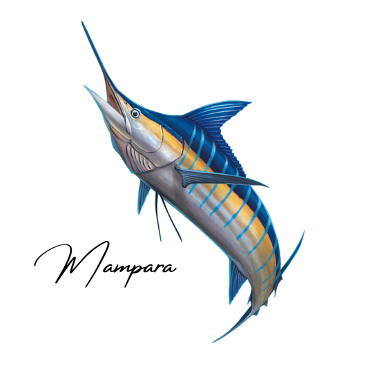 Blue Marlin Jumping Print mount 100cm
