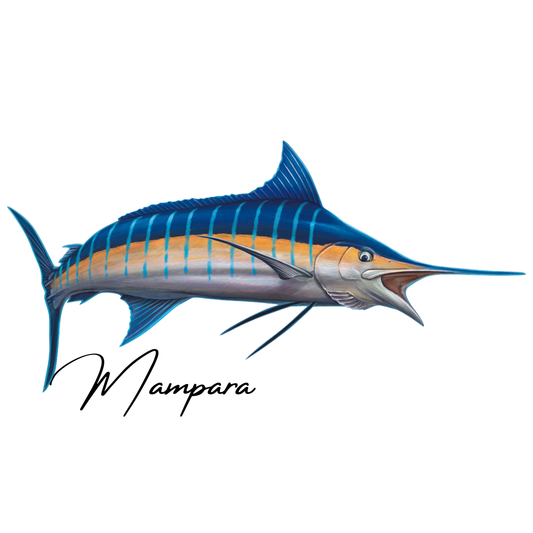 Blue Marlin Leaping Print mount 100cm