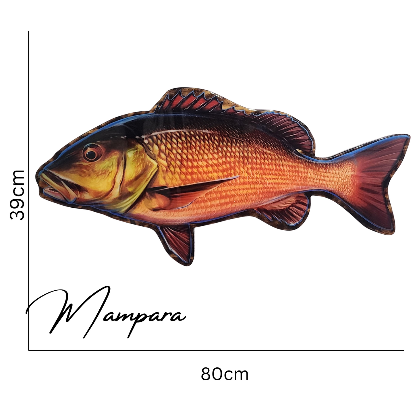 Red Bass Print mount 80cm