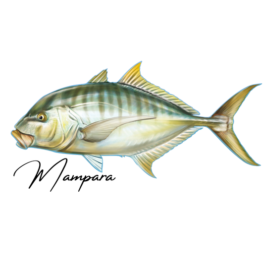 Golden Trevally Print mount 100cm in length