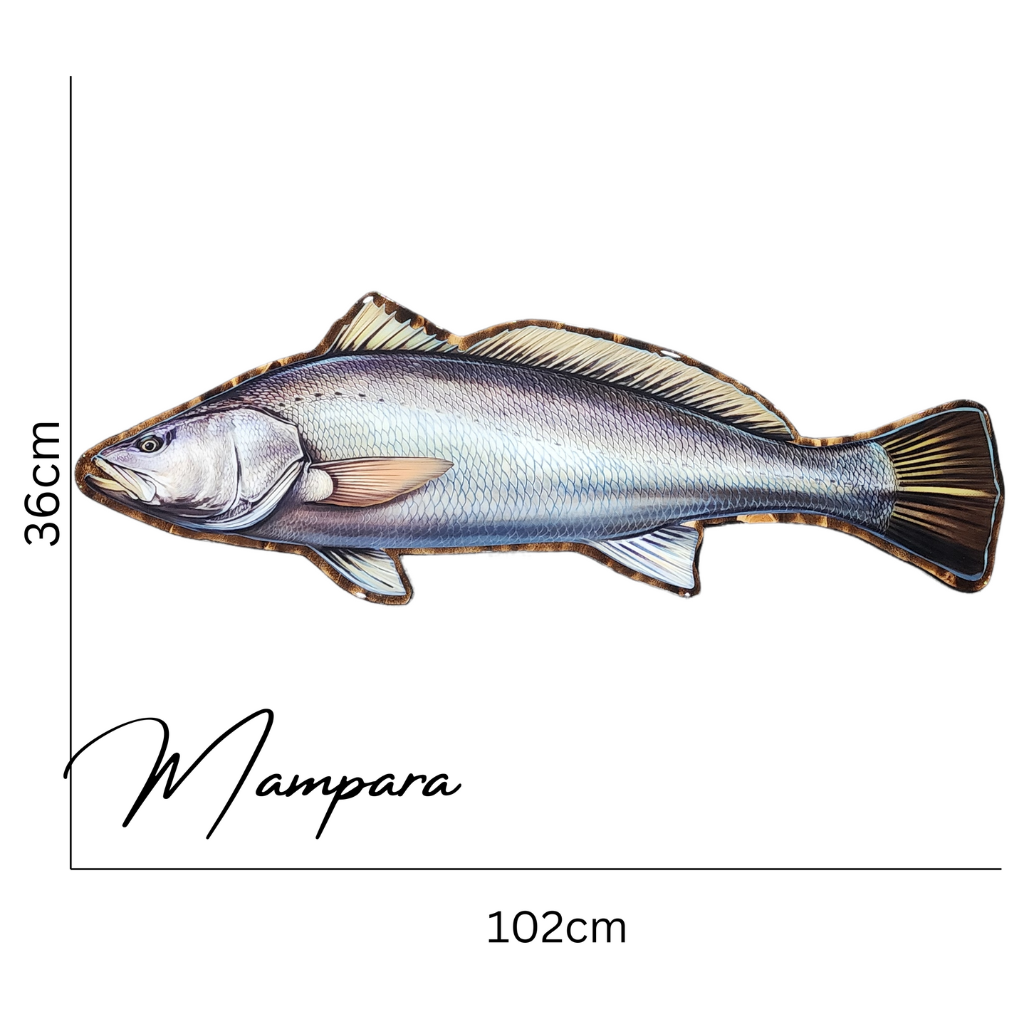 Mulloway Print mount 100cm in length