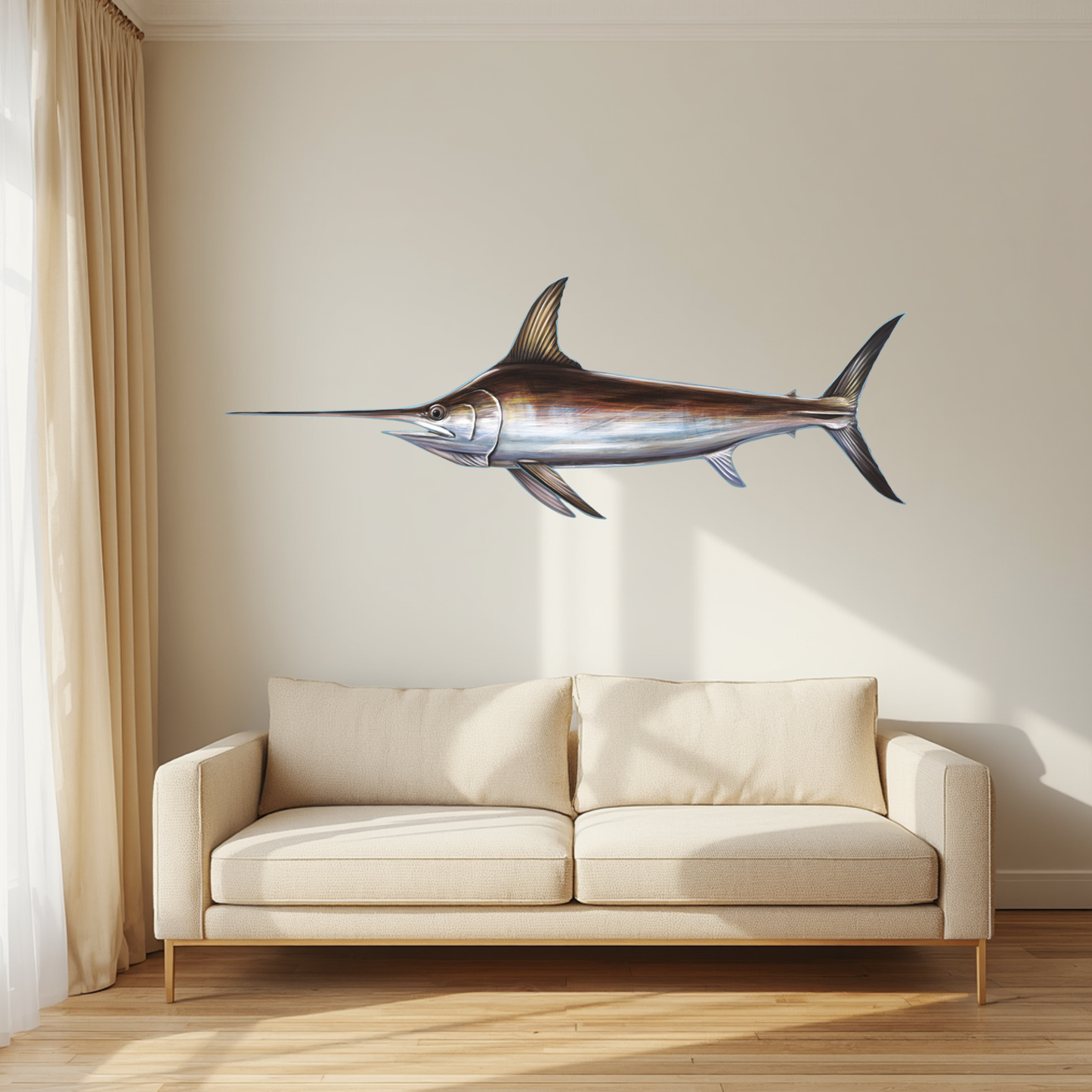 Sword Fish Side profile mount 100cm
