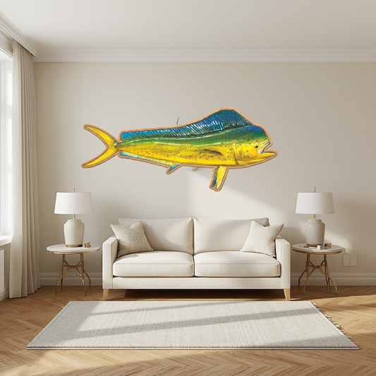 Mahi Mahi Cow Print mount 100cm