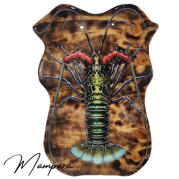 Painted Lobster Print mount – Mampara .....Australian Print Mounts