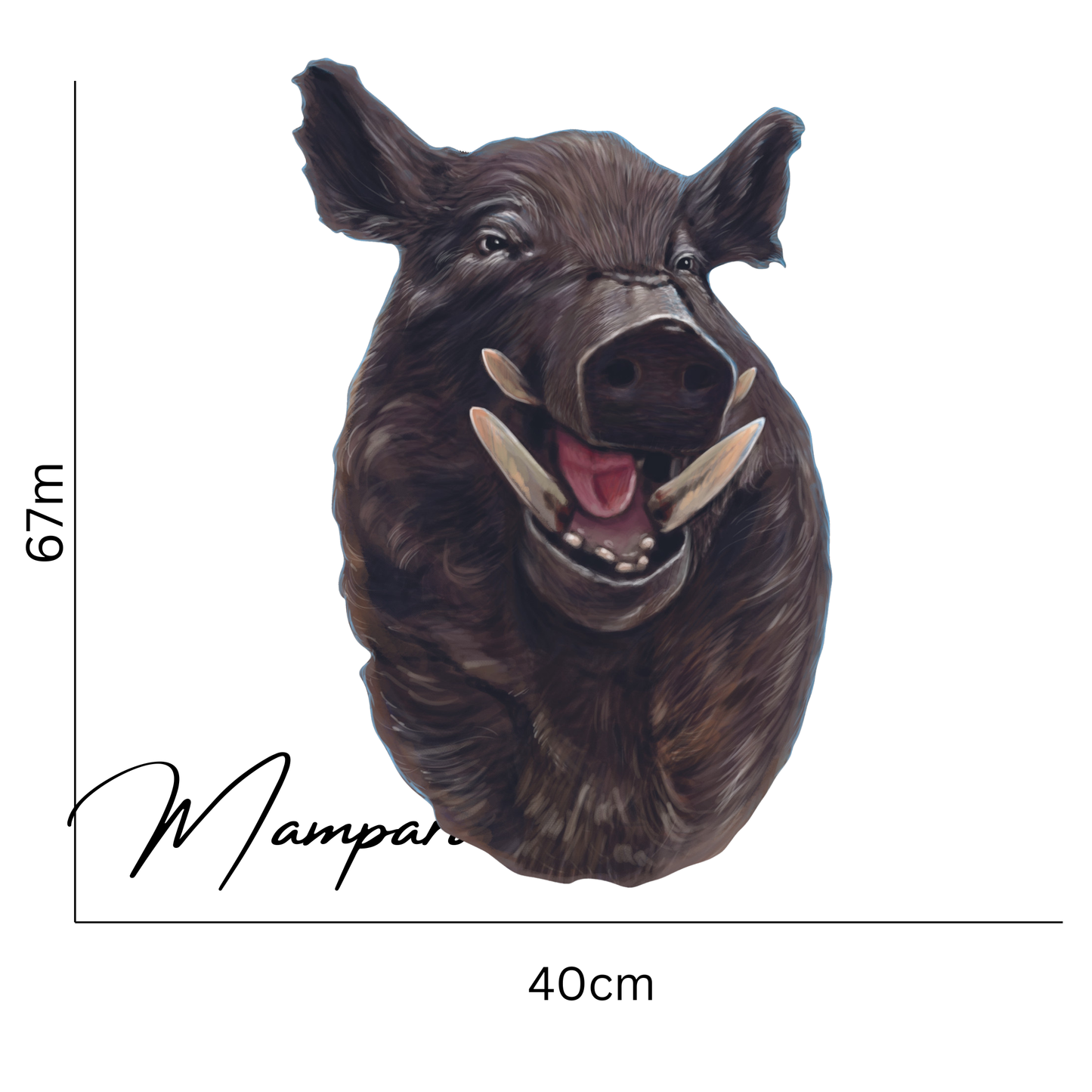 Feral Pig Print Mount