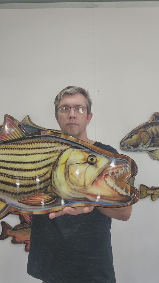 Tiger Fish print mount 70cm