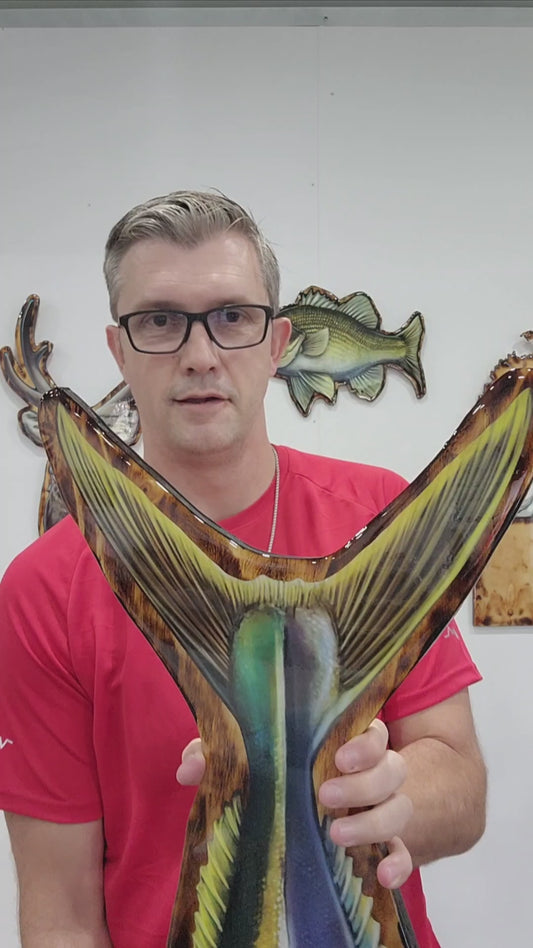 Yellow Tail Kingfish Print mount 100cm in length