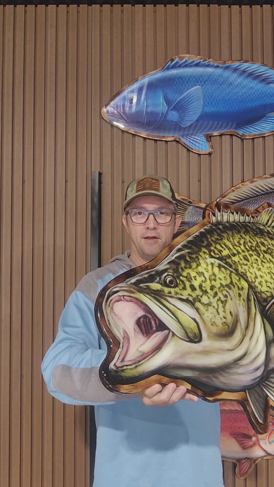 Murray Cod Print mount 100cm in length