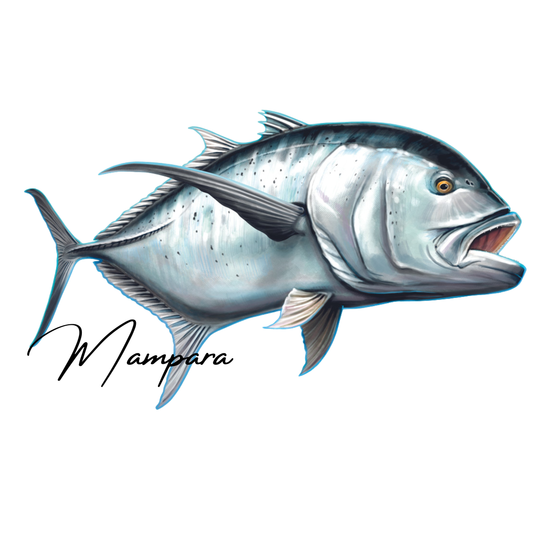 Giant trevally Silver Version (GT) Print mount 100cm in length