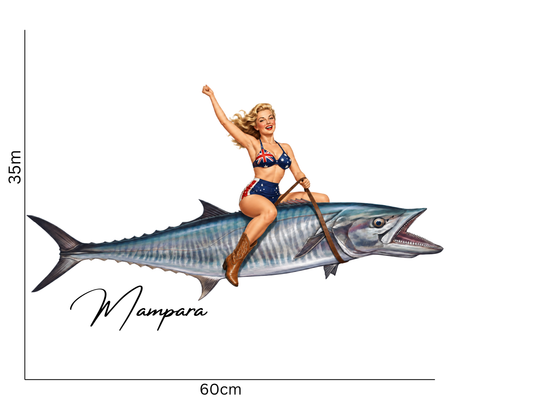 Spanish Mack with Blonde Pin Up 40s era Print mount 60cm