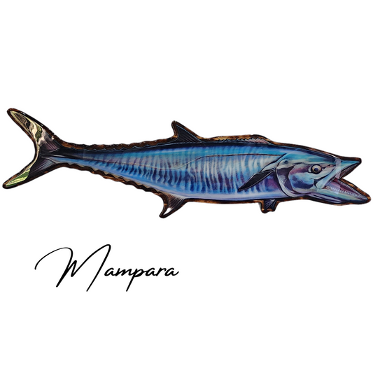 Spanish Mackerel Open Mouth Print mount 100cm in length