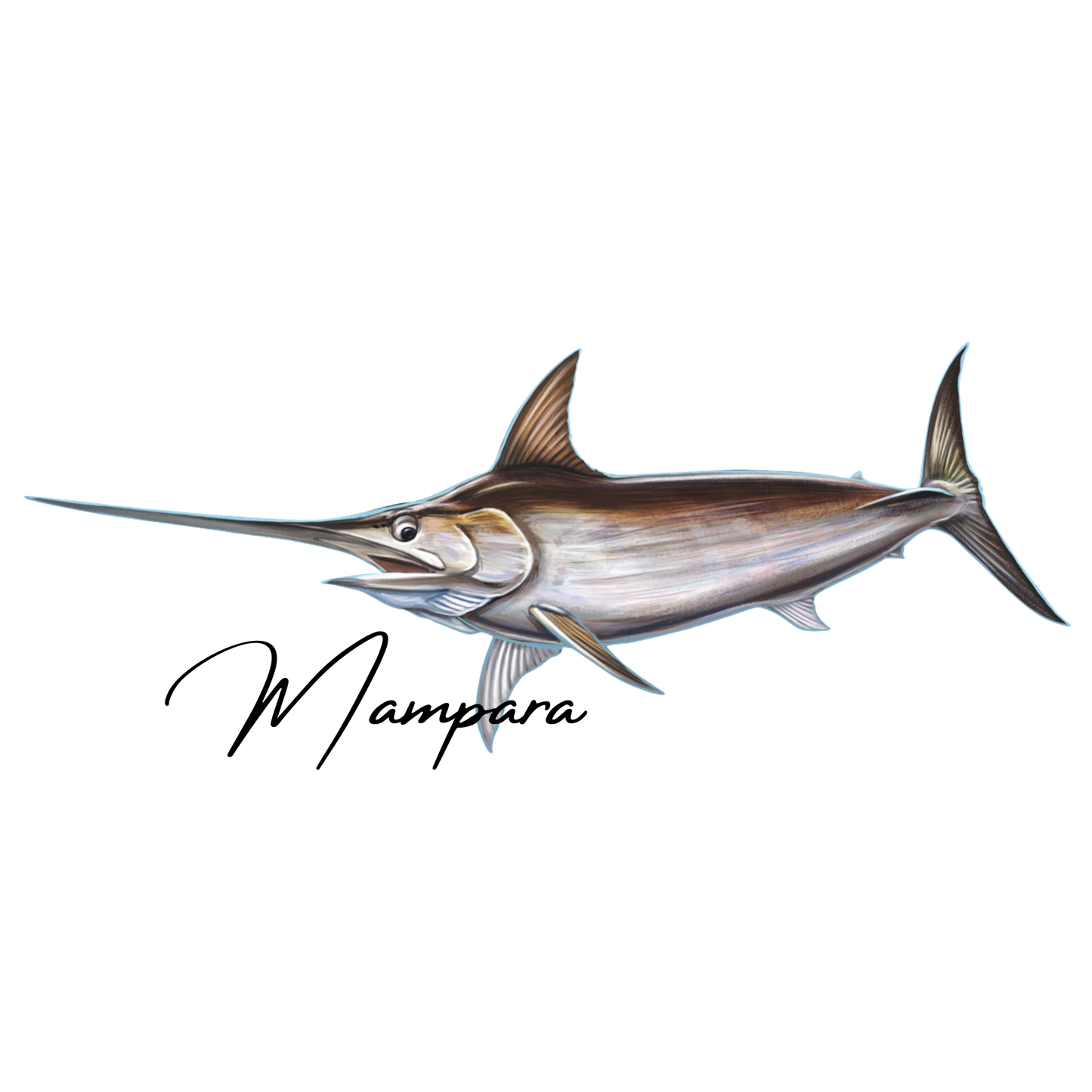 Sword Fish mouth open mount 100cm