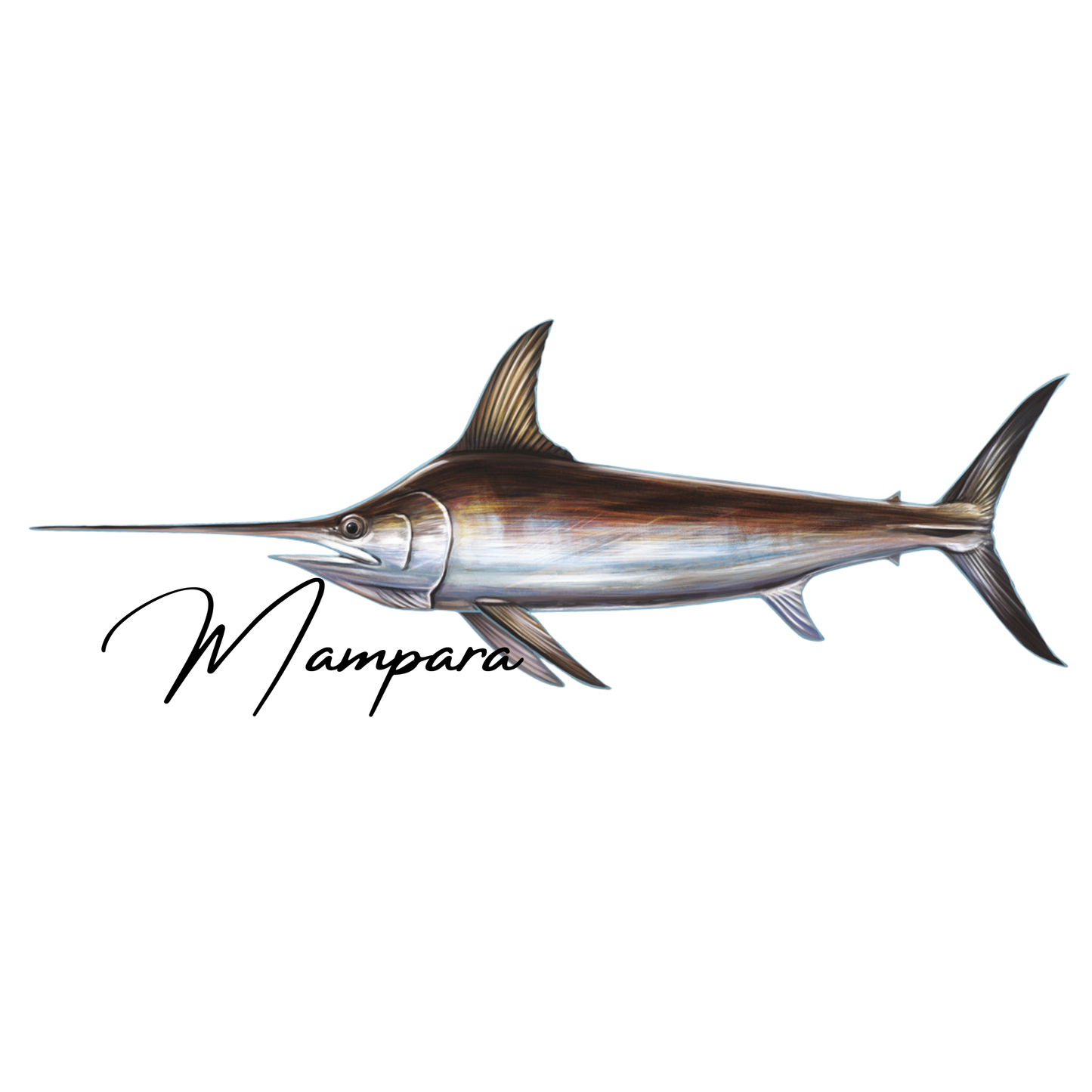 Sword Fish Side profile mount 100cm