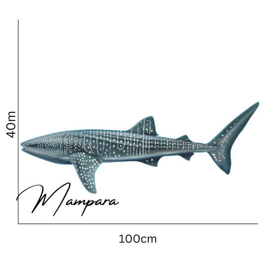 Whale Shark Side profile mount 100cm