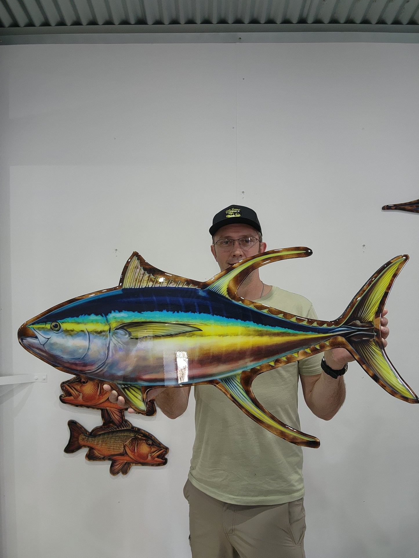 Yellowfin Tuna Print mount 100cm